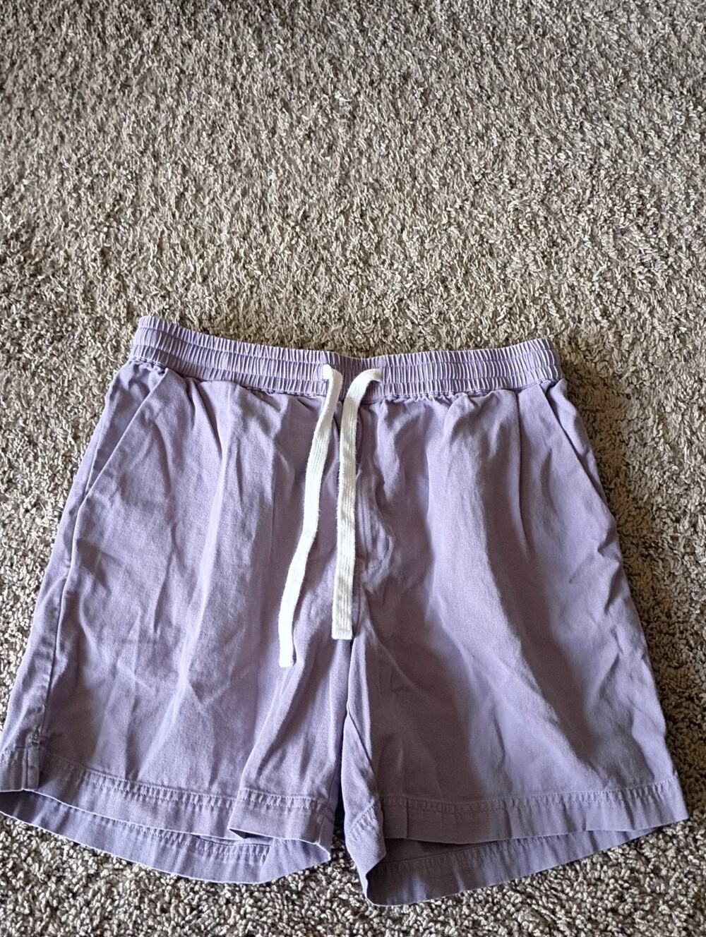 Urban Outfitters womans Lavender Drawstring Shorts with White Cord